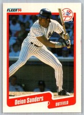 💎1990 Fleer Baseball #454 Deion Sanders - New York Yankees💎