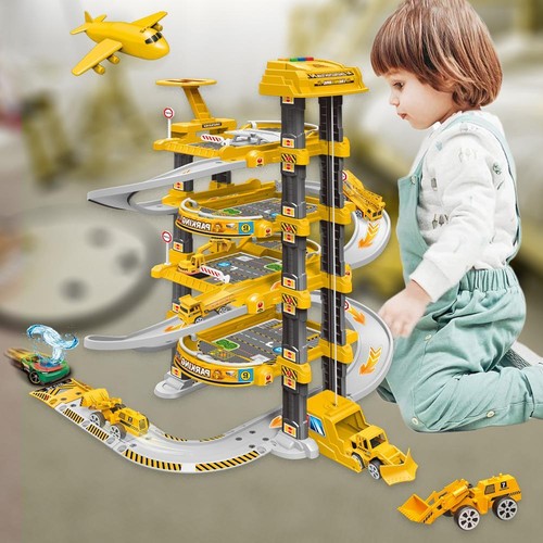 Yellow Parking Garage Play Set Multi-Function Electric Changing Alloy Project - Picture 10 of 12