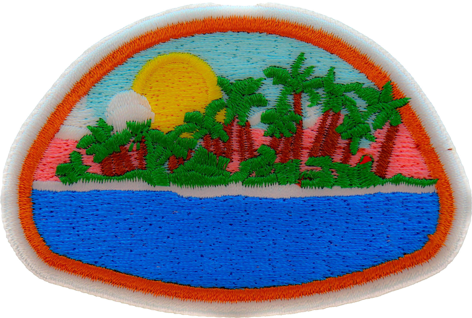 Paradise Island Iron on Patch - 3x2 inch - P7411