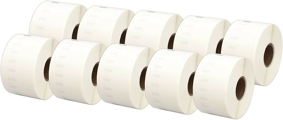 Lot 10 Rouleaux Étiquettes Compatibles Dymo 11356 / S0722560 - 89x41mm, 300 Étiquettes/Rouleau Pour LabelWriter 4XL, 450, Seiko SLP
