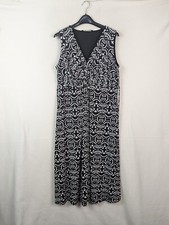 BM collection casual dress plus size sleeveless black mix with tie size 18