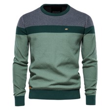 Men's Slim Fit Crewneck Sweater Casual Knitted Pullover Warm Sweaters
