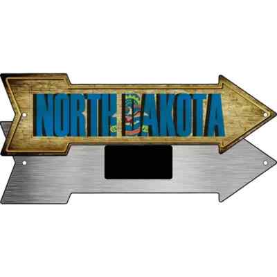 North Dakota 2.25''x8'' Arrow Magnet Fridge Refrigerator Kitchen Home Door Wall