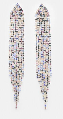 Karen Millen Diamante Statement Drop Earrings Multicoloured brand new with tag - Imagen 4 de 5
