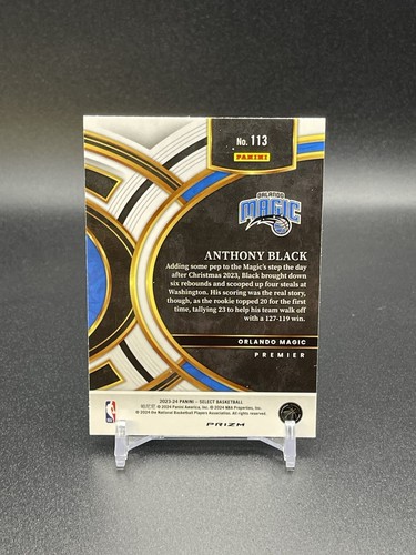 Anthony Black 2023-24 Panini Select Green White Purple Prizm RC #113 Magic - Picture 2 of 4