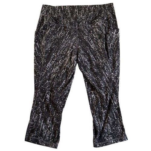 Leggings capri Athleta Salutation ll para mujer talla XL negros grises pantalones - Imagen 6 de 6