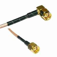 RG188 SMA MALE RIGHT ANGLE to RP-SMA MALE PLUG Coaxial RF Pigtail Cable USA