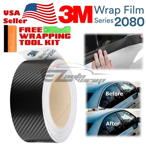 3M 2080 Black Vinyl Wrap Roll Kit Blackout Chrome Delete1 Window Trim Door Trim - Foto 12 di 15