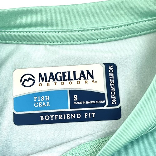 Magellan Outdoor Moisture-Wicking Boyfriend Fit Fish Gear Multicolor Top Girls S - Picture 7 of 11