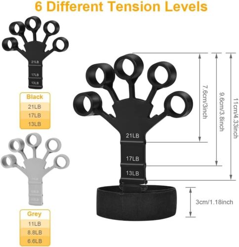 HAND GRIP STRENGTHENER POWER TRAINER GRIP ADJUSTABLE GYM EXERCISER FOREARM WRIST - Picture 6 of 14