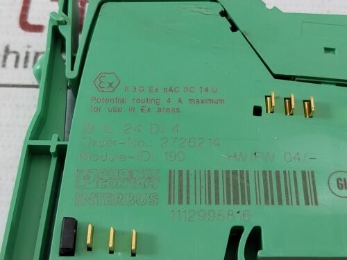 PHOENIX CONTACT IB IL 24 DI 4 Inline Terminal 2726214 24VDC/3MA 250V - Picture 10 of 11
