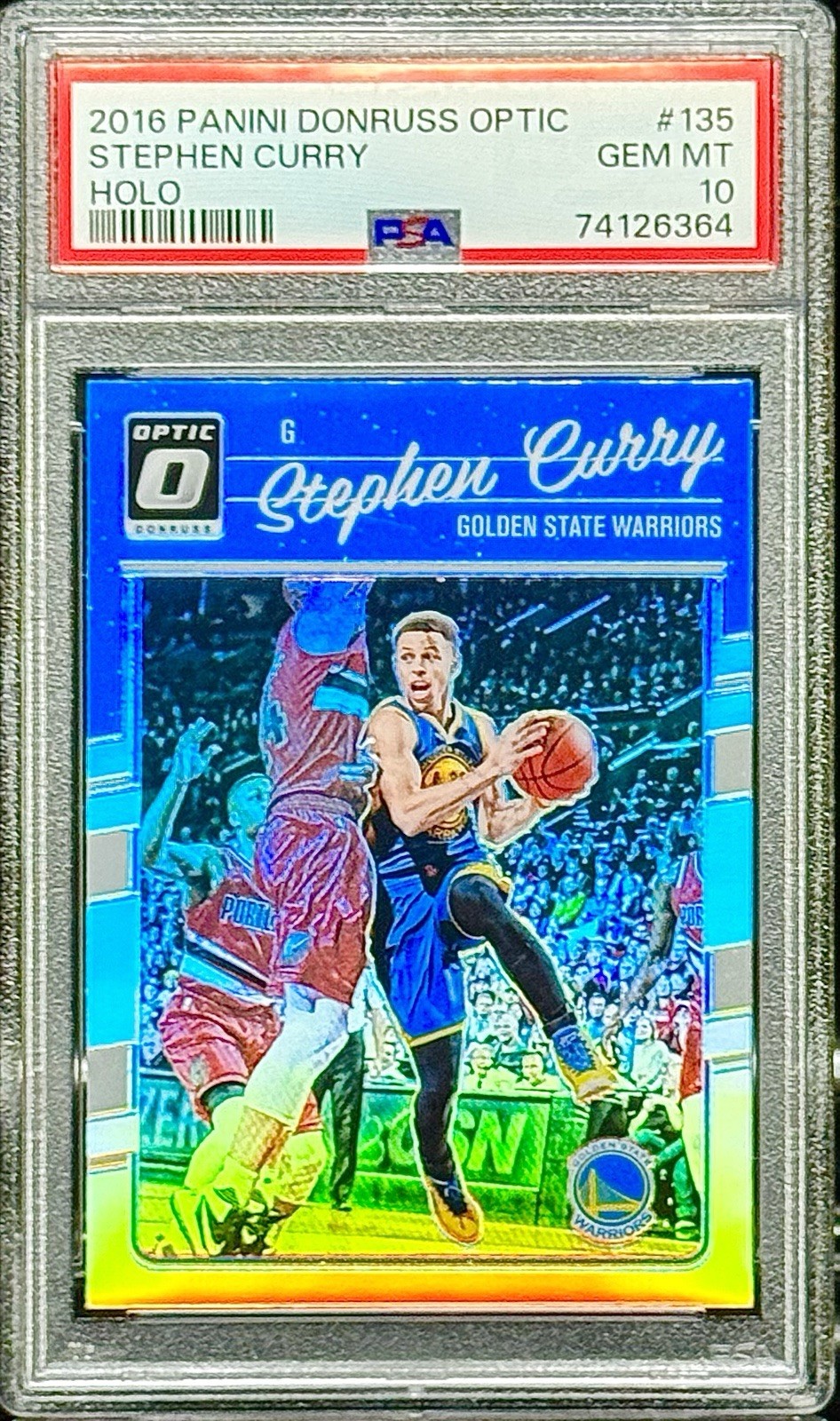 Stephen Curry PSA 10 - 2016 Optic #135 HOLO SILVER PRIZM - Golden State Warriors view 4