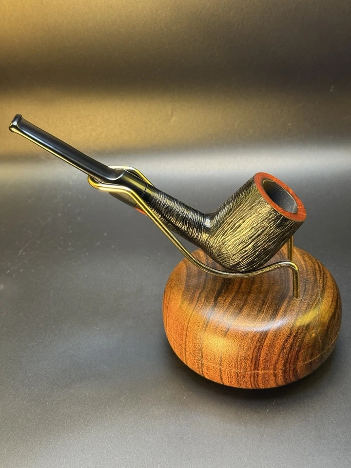 Pipa de tabaco de billar cepillado Stanwell vintage - restaurada profesionalmente Foto 3 de 4