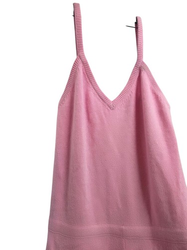 Suzie Kondi Damen Jumpsuit Large Rosa Strick Reines Kaschmir Tank Maxi - Bild 3 von 7