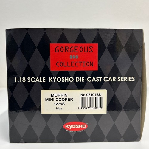 KYOSHO 1/18 MORRIS MINI COOPER 1275S Blue Kyosho Morris Mini Cooper Blue Union - Foto 9 di 9