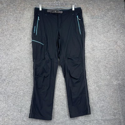Merrell Pants Mens 32x28 Black Select Wick Rain Hiking Nylon Stretch Zip Pockets