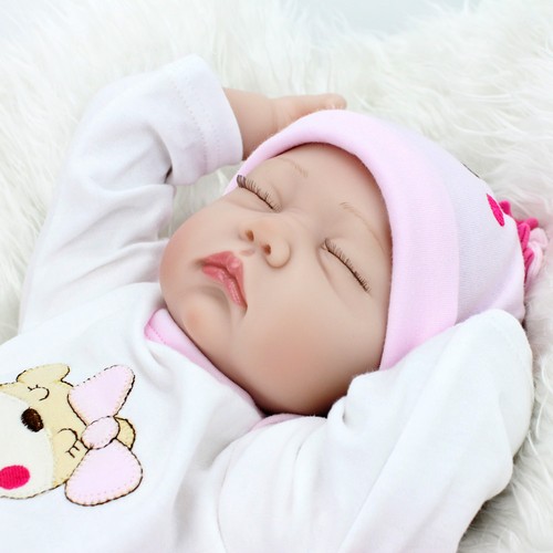 Muñecas Reborn Realistas 22" Niña Vinilo Silicona Muñeca Recién Nacida Realista Lindos Regalos - Imagen 3 de 8