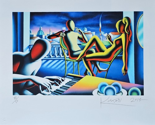 MARK KOSTABI Flirting at the Boomboom 2014 HAND SIGNED GRAFFITI WINE ART 38/50 - Picture 11 of 11