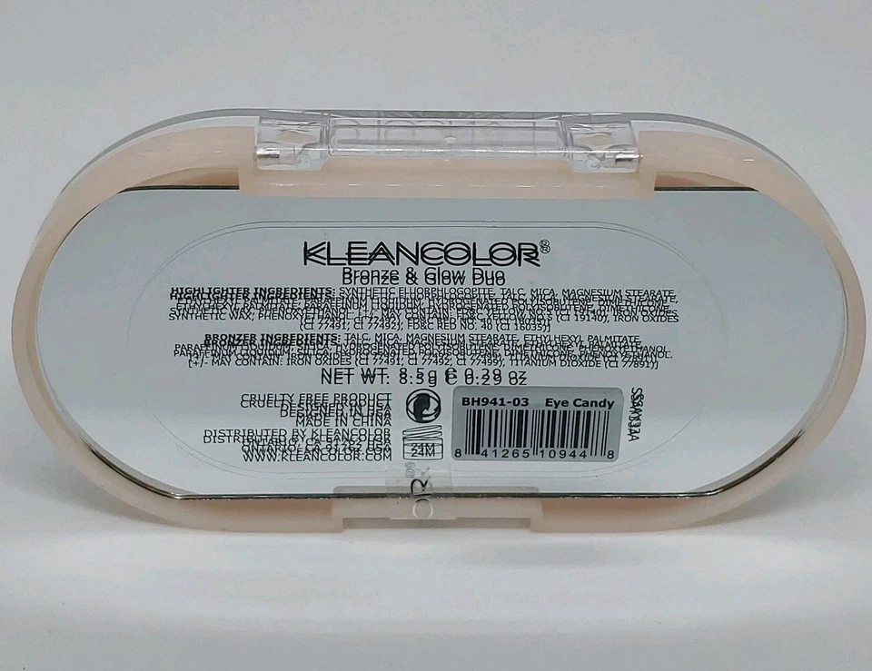 KLEANCOLOR - BRONZE & GLOW EYE CANDY DUO PALETTE - CRUELTY FREE - Image 3 of 4
