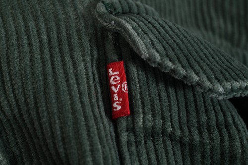 Vintage Levi's Men's Green Corduroy Cord Worker Overshirt Medium Standard Fit - Picture 6 of 14
