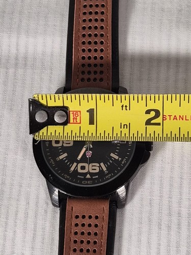 STAUER SWISS TACTICAL WATCH MILITARY BLACK/BROWN MEN ARMY WATCH NEW NO BOX - Picture 9 of 10