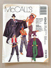 1980's McCall's Adults' Halloween Costume Pattern 4943 Size XS UNCUT