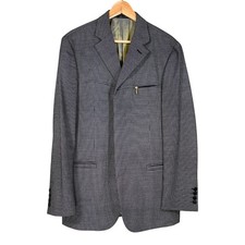 Versace Classic V2 Blazer Jacket Size UK40R Men Grey Check Made in Italy Vintage