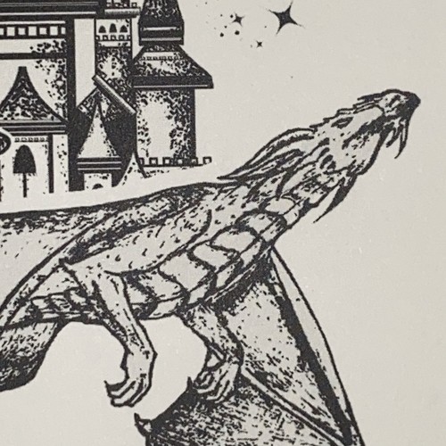Dragon Castle Mini Art Print Fantasy Tattoo Art Game Of Thrones NYCC FREE SHIP - Picture 11 of 20