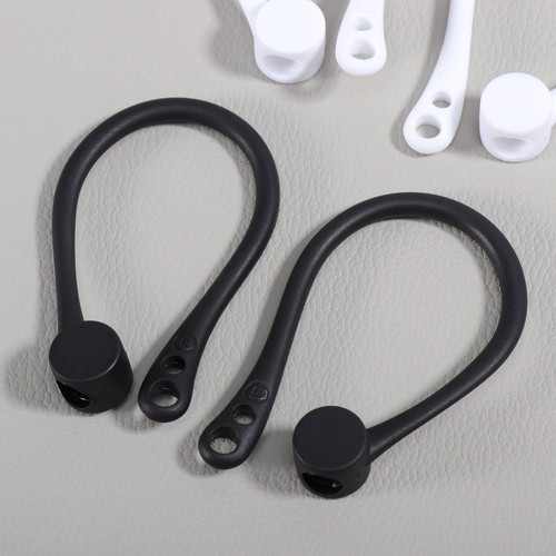 2 Pairs Jogging Earbud Covers for Sports Hook Holders Silicone Hooks