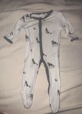 Kyte Baby Howl Wolf Snap Footie Sleeper Size 0-3 Months Howling Wolf Moon