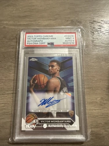 2023 Topps Chrome Victor Wembanyama Autograph  Rookie PSA 9-Auto-9￼