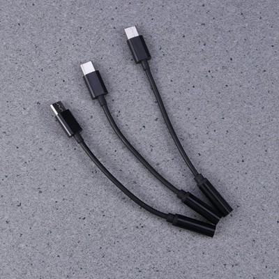 3 Pcs Adapter Cable Audio Jack Headphones Type Earphone Converter USB to 3.5mm