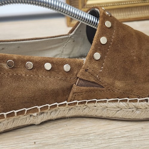 Sam Edelman Koda Suede Espadrille Flats Studded Slip-On Loafers Brown 10M - Picture 8 of 12