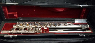 Jupiter JFL-711R Silver Body Flute - All Pads Replaced + Cases + 4 Flute Books!