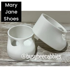 WHITE MARY JANE T-STRAP Replacement Shoes For 16” Cabbage Patch Kids Dolls