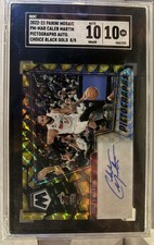 2022-23 PANINI MOSAIC CALEB MARTIN PICTOGRAPHS AUTO CHOICE BLACK GOLD /8 SGC 10