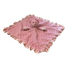 Baby Starters Pink Bear Hugs  Kisses Lovey Minky Dots Rattle Security Blanket
