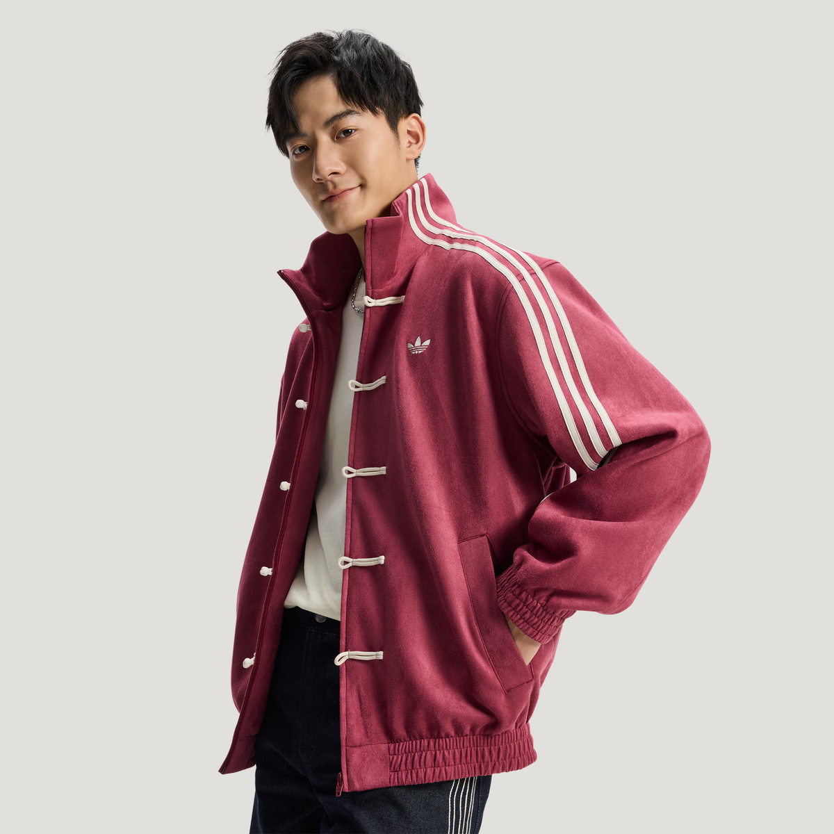 正規品　adidas CTT チャイナジャケット　レッドMサイズ Adidas ORIGINALS CTT Chinese Jacket Red Unisex NEW RARE LIMITED