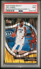 2020 PANINI SELECT BLACK/WHITE/GOLD SHIMMER 1/1 #216 JOEL EMBIID 1/1 PSA 9