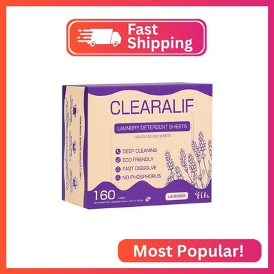 CLEARALIF Laundry Detergent Sheets 80 Sheets (Up to 160 Loads), Lavender - Great