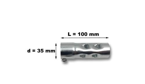 Short 4" Exhaust Baffle fit 38mm/1.5" Drag Pipe Silencer (Baffle O.D. 35mm) - Imagen 3 de 3