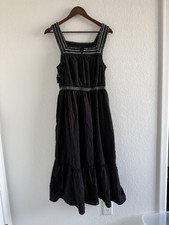 Old Navy Black Polka Dot Tiered Dress Size L