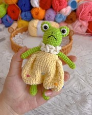 Ugly Frog Crochet Amigurumi, Funny Frog Figure, Handmade Animal Gift