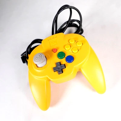 Manette Pad Controller Nintendo 64 N64 Hori Pad Mini Yellow 1 - Photo 1/4