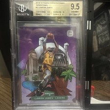 2018-19 Panini Cornerstones LeBron James Downtown #2 Lakers BGS 9.51st LAKERS DT