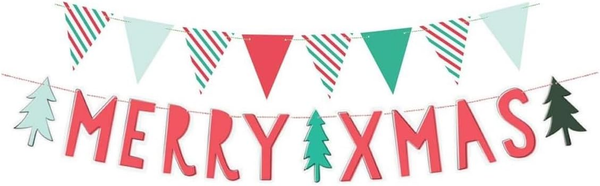 Partykette Merry Christmas Buchstabenkette Frohe Weihnachten Deko Weihnachtsdeko-image