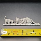 Vintage Cat & Kitten at Bowl Food Dish Bar Brooch Pin, Marked JJ, Metal — photo 7