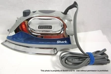 SHARK IRON #G1468NN 13 Anti-Drip Vertical Steam Electric Flatiron Blue & Grey