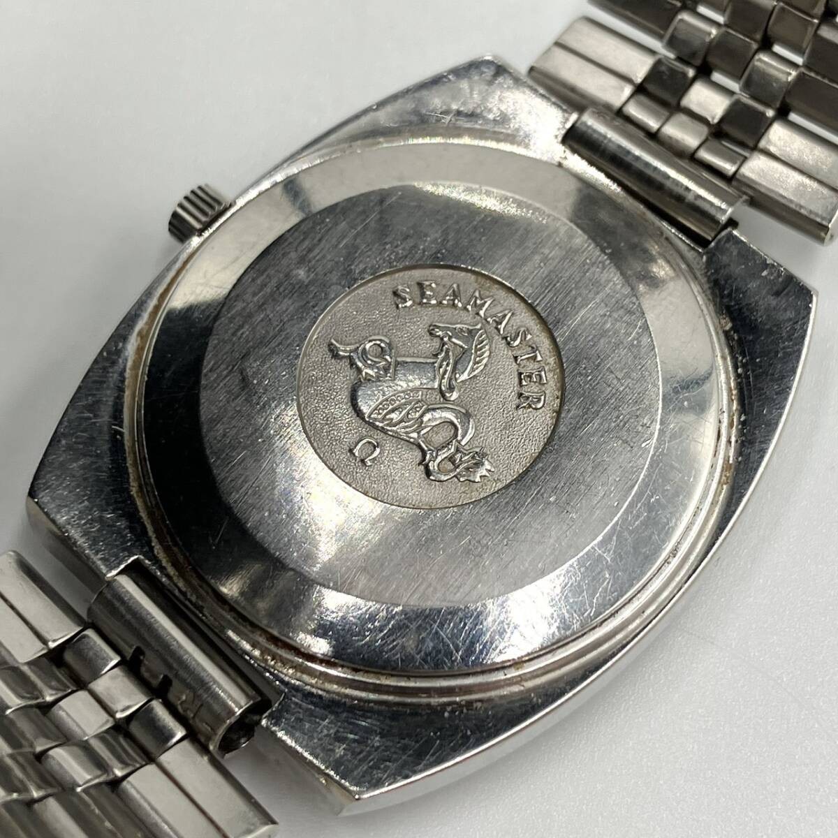 OMEGA Seamaster TV Screen Navy Automatic Date Square Case Unisex 37mm x 40mm image 3