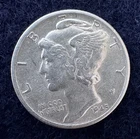 1945-D Mercury Dime, silver, beautiful coin, luster, INV:2210, Combined shipping